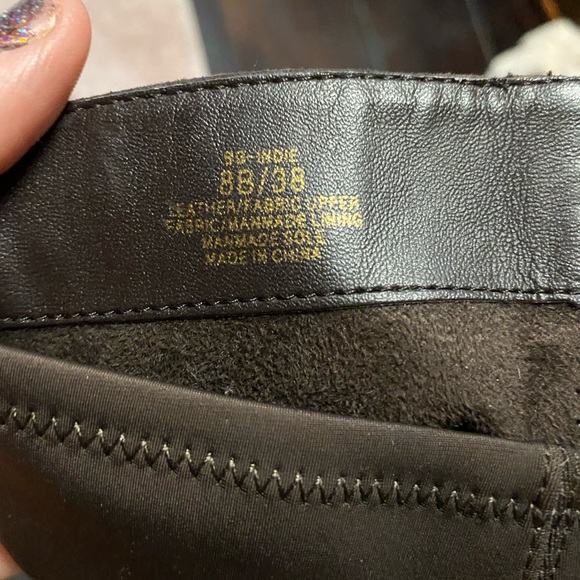 BCBG Suede Leather Indie Brown Knee High Wedge Boots 8 - Picture 12 of 12